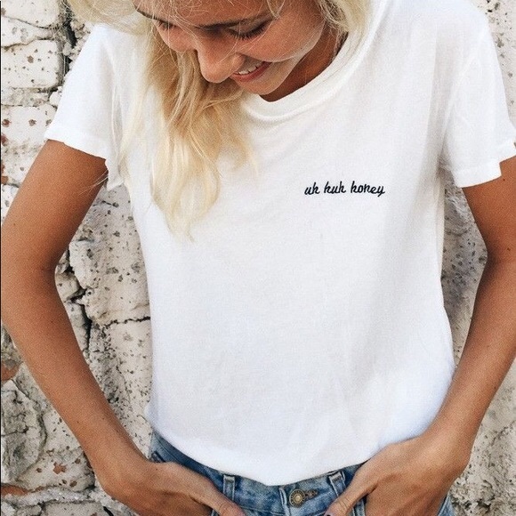 Brandy Melville Tops - Brandy Melville Uh Huh Honey Tee